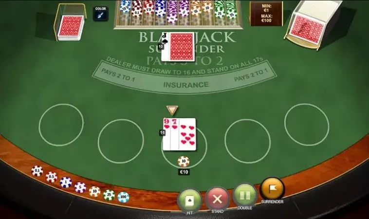 Bàn chơi Blackjack Tại WIN456