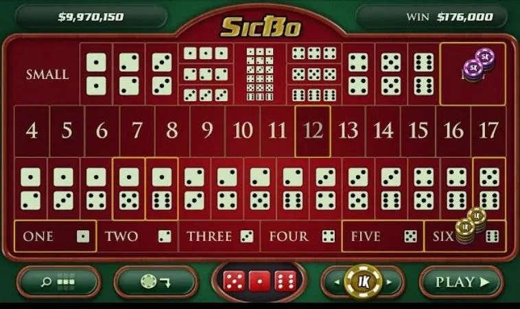 Giao diện chơi SicBo Nhà Cái WIN456